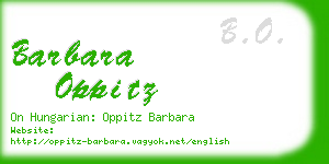 barbara oppitz business card
